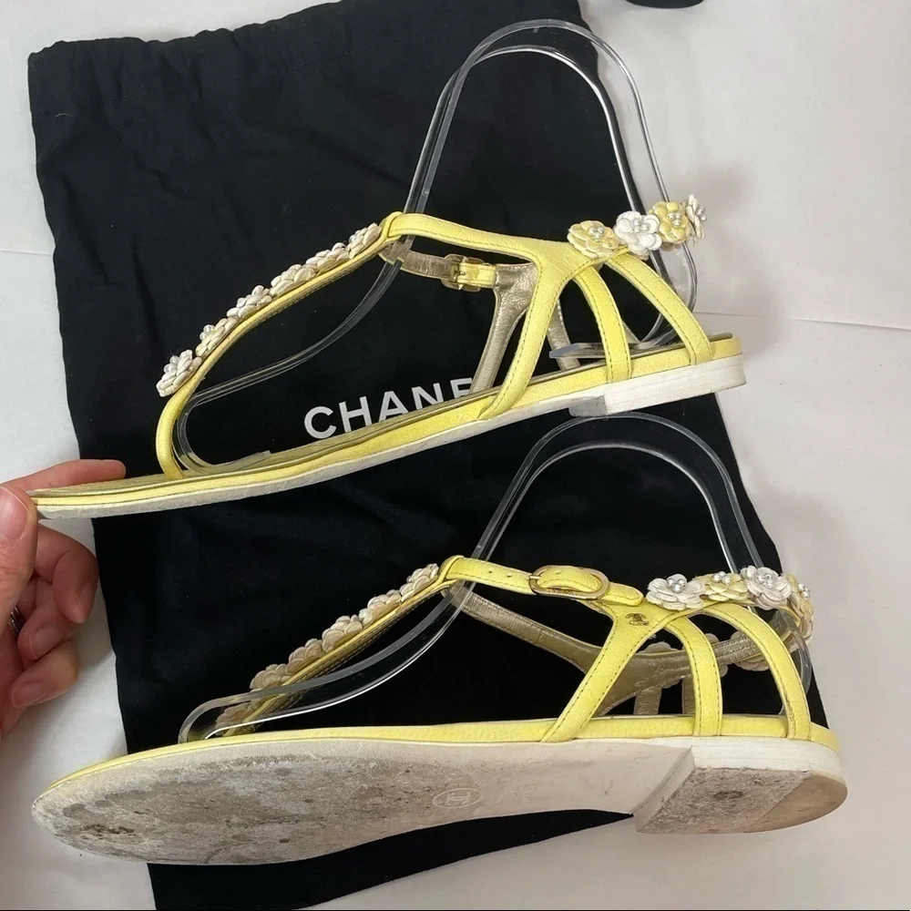 Chanel Interlocking CC Logo Sandals